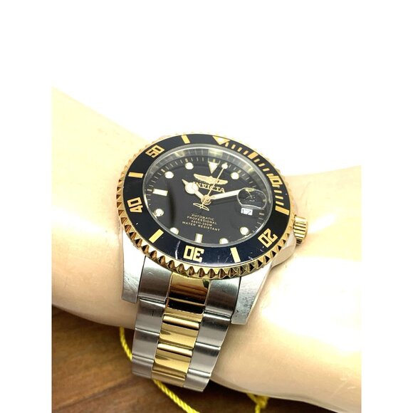 Invicta Men's Watch 36973 Pro Diver Automatic Black Dial Two Tone Steel 44mm - Picture 6 of 15